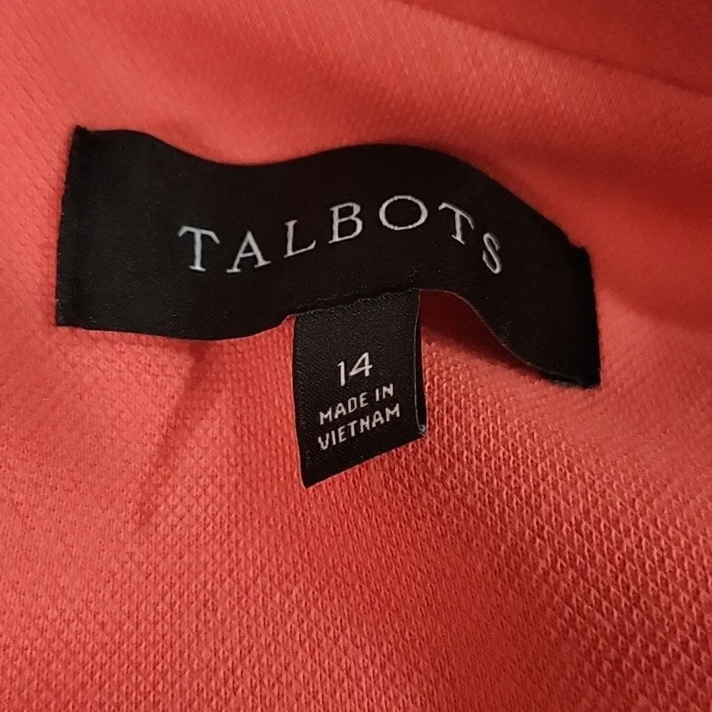 Talbots Salmon Colored Blazer, Size 14 - Picture 4 of 6